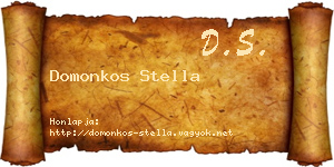 Domonkos Stella névjegykártya